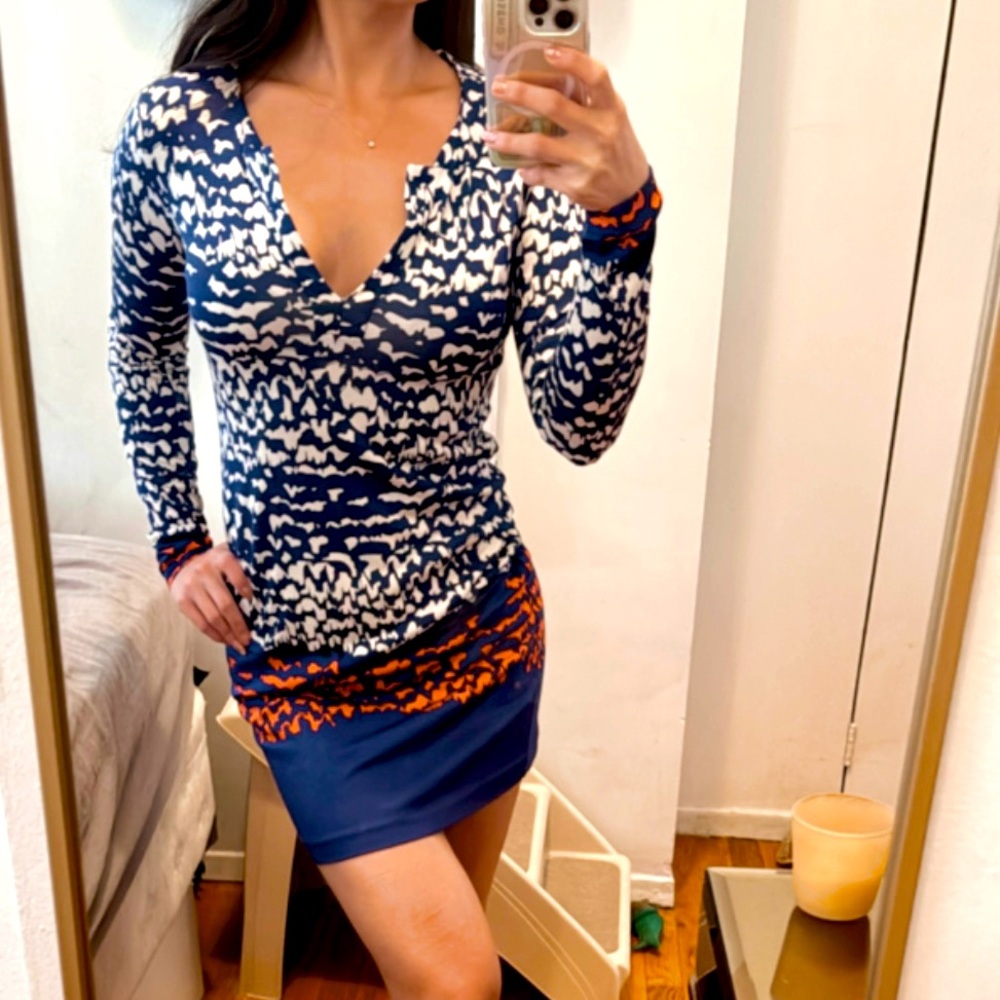Diane Von Furstenberg Reina Silk Print Dress